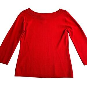 J.A.C. Women's Dressy Top Deep Red size Large Nylon Viscose Blend RN 88664